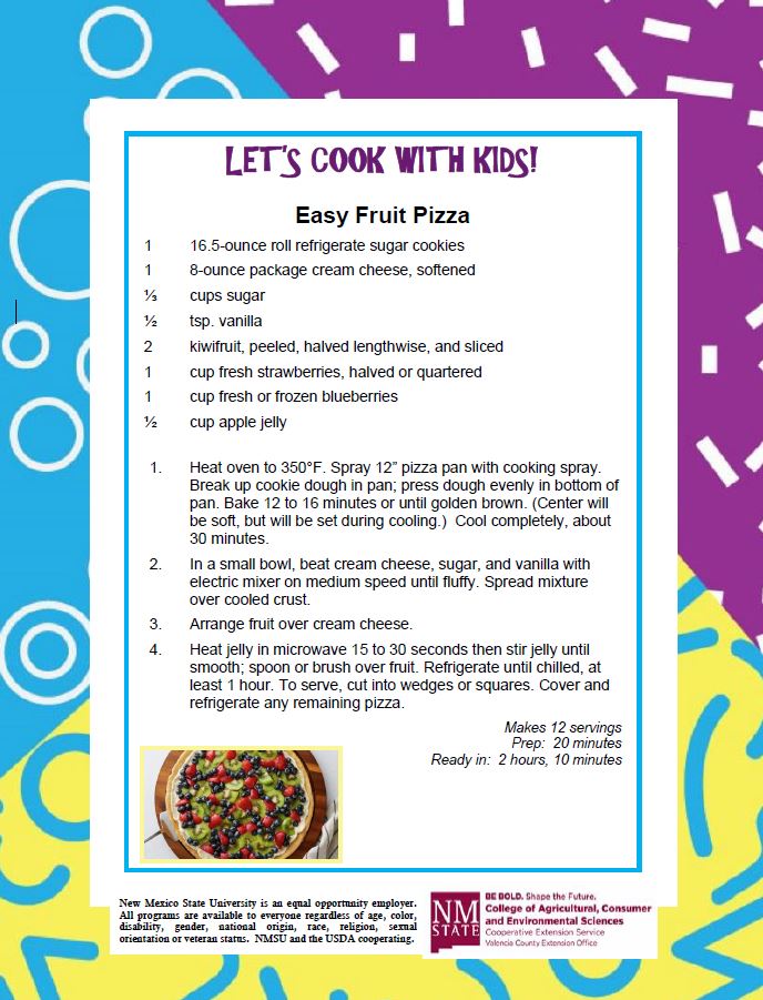 Cooking with Kids, Easy Fruit Pizza Recipe