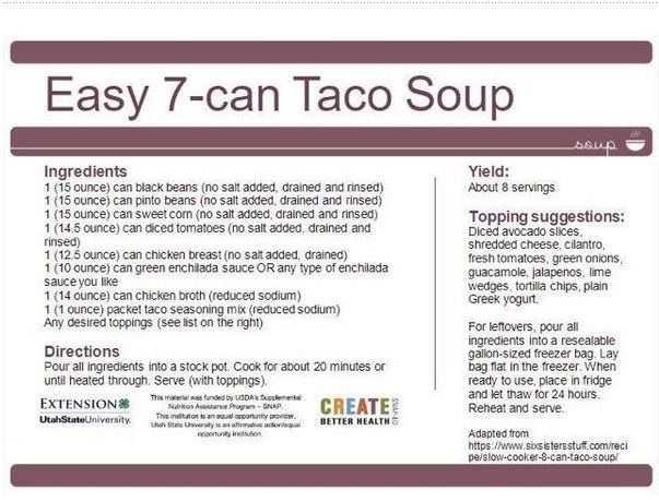 Easy 7-Can Taco Soup Recipe
