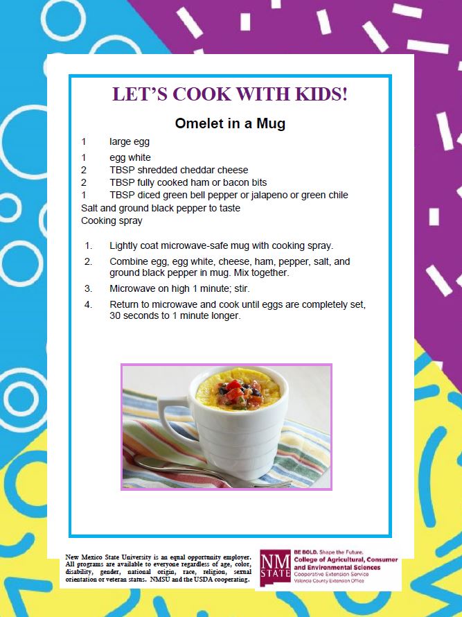 Cooking with Kids, Omelet in a Mug recipe