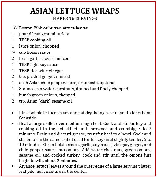 Asian Lettuce Wraps Recipe