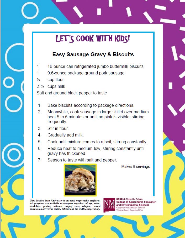 Cooking with Kids, Easy Sausage Gravy & Biscuits Recipe