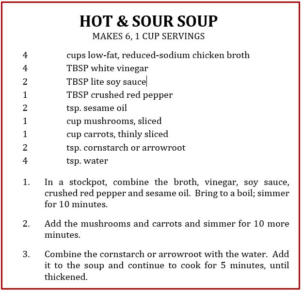 Hot & Sour Soup Recipe