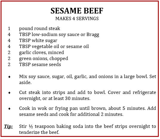 Sesame Beef Recipe